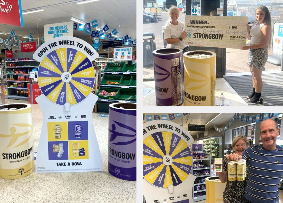 Strongbow Spin the wheel to win in store