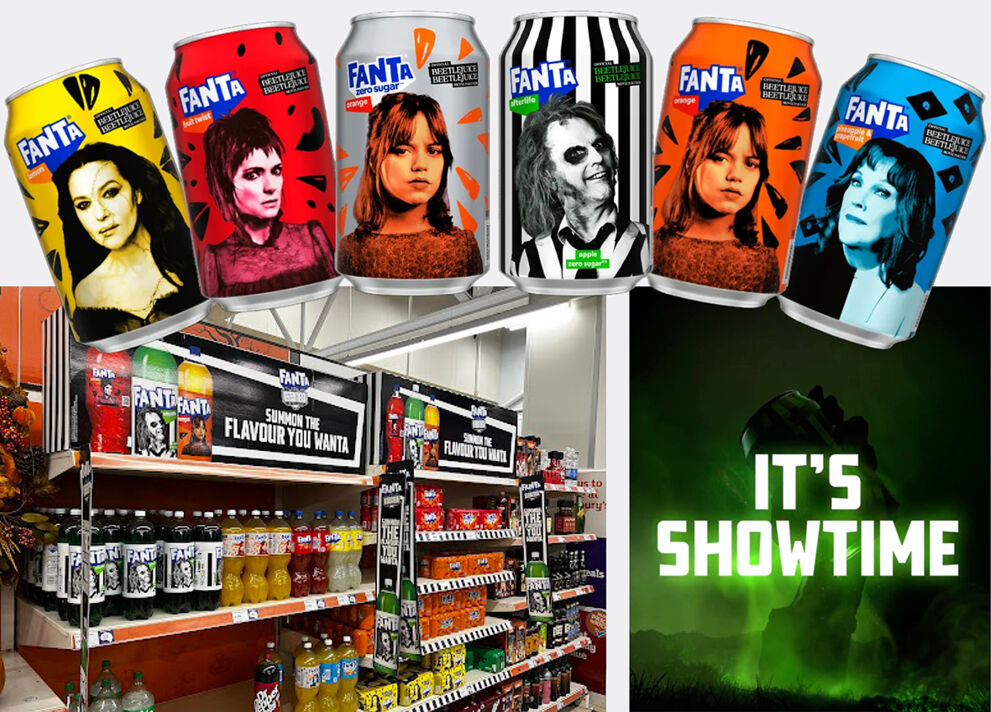 Fanta halloween themed cans