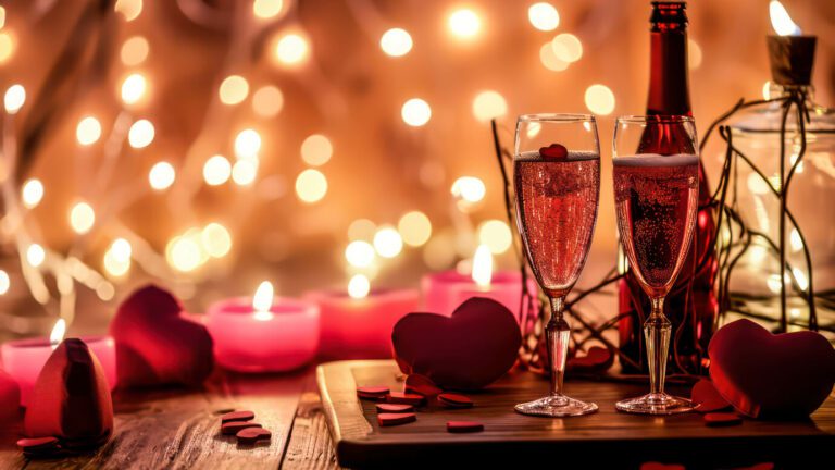 prosecco valentines set up