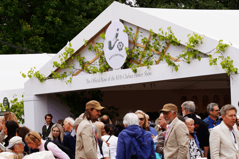 Babylonstoren sampling activation at the RHS Chelsea Flower Show as the Official Rosé