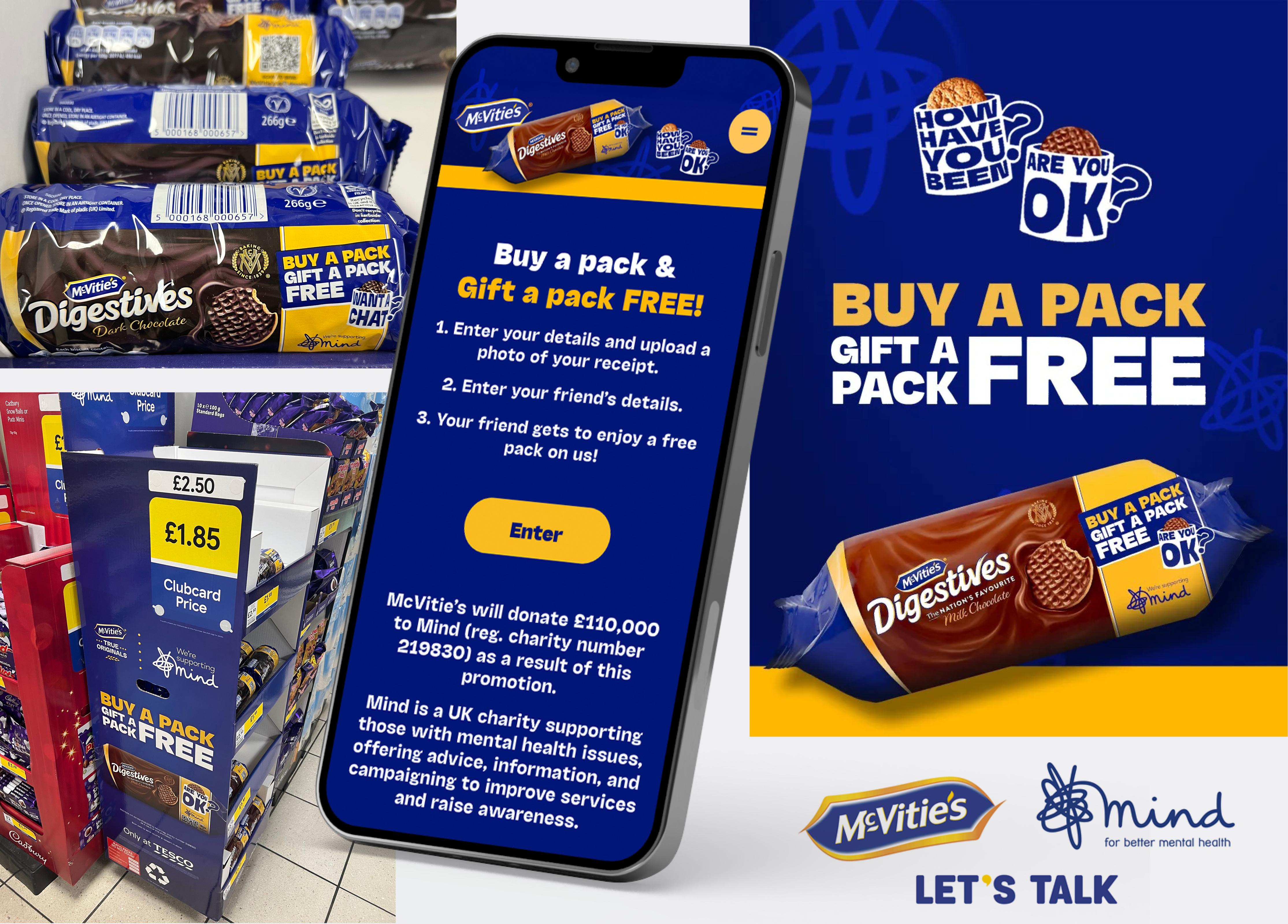 mcvities and mind charity partnership on pack online and in store buy a pack get a pack free promotion