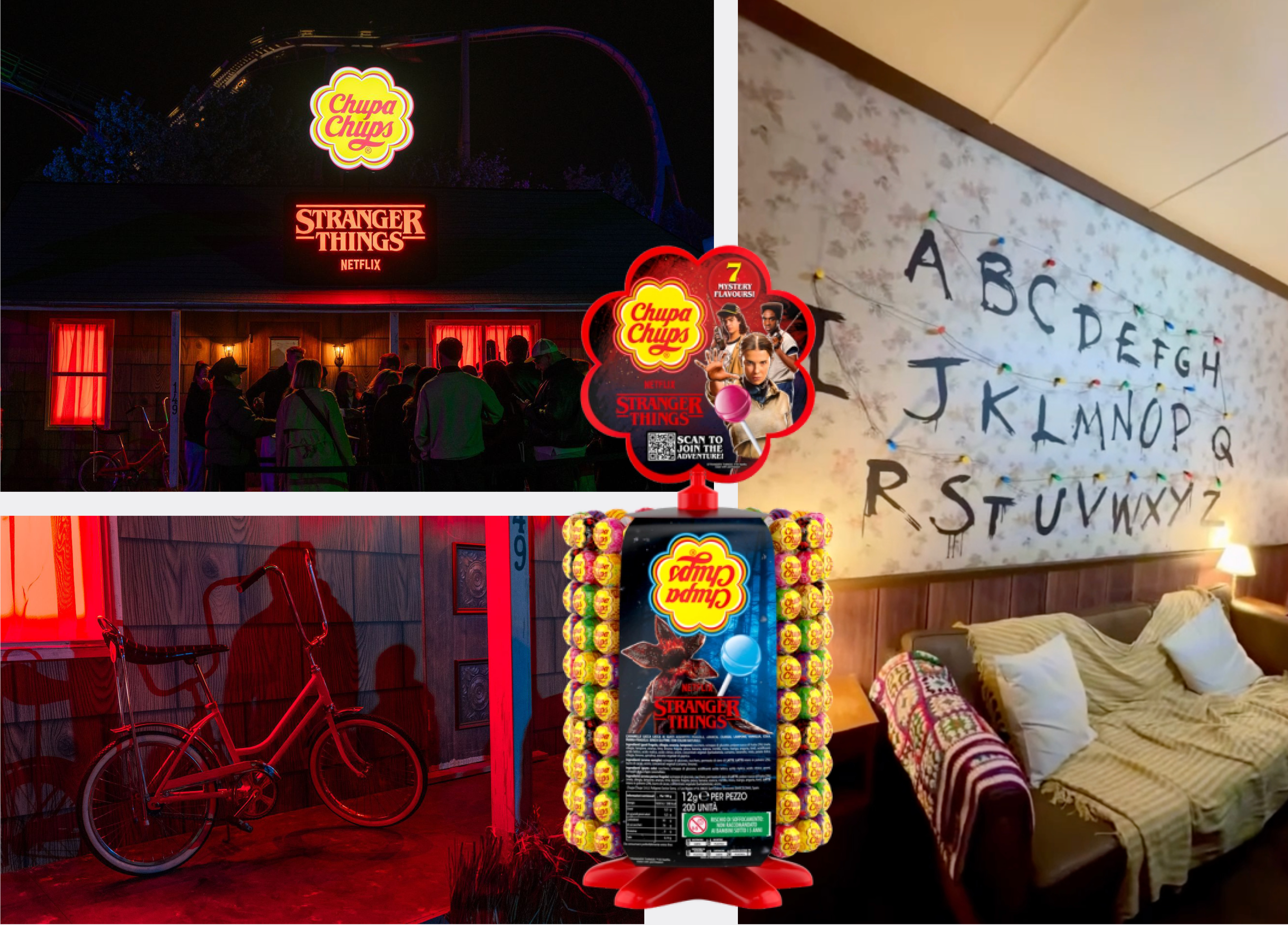 chupa chups and stranger things activation at thorpe park