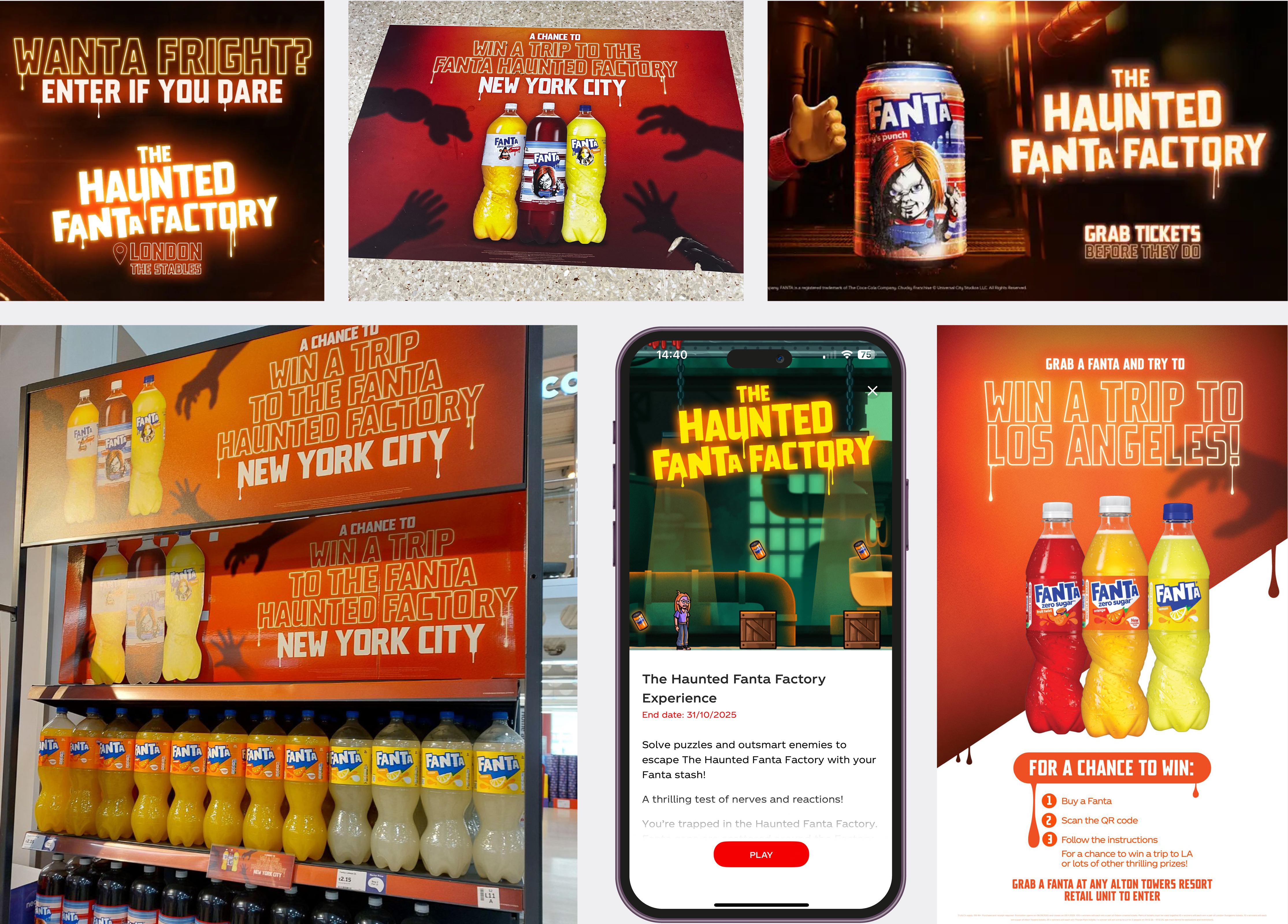 fanta halloween promotion including in store point of sale displays and the online game