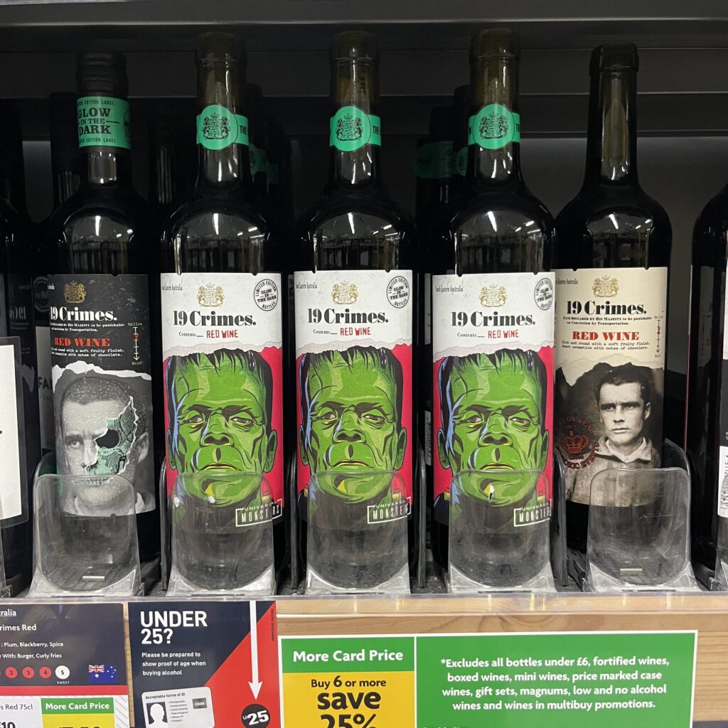 19 crimes halloween edition on shelf in store