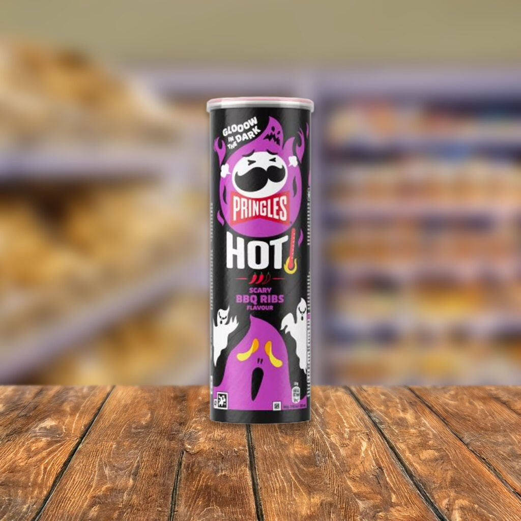 pringles halloween glow in the dark packaging