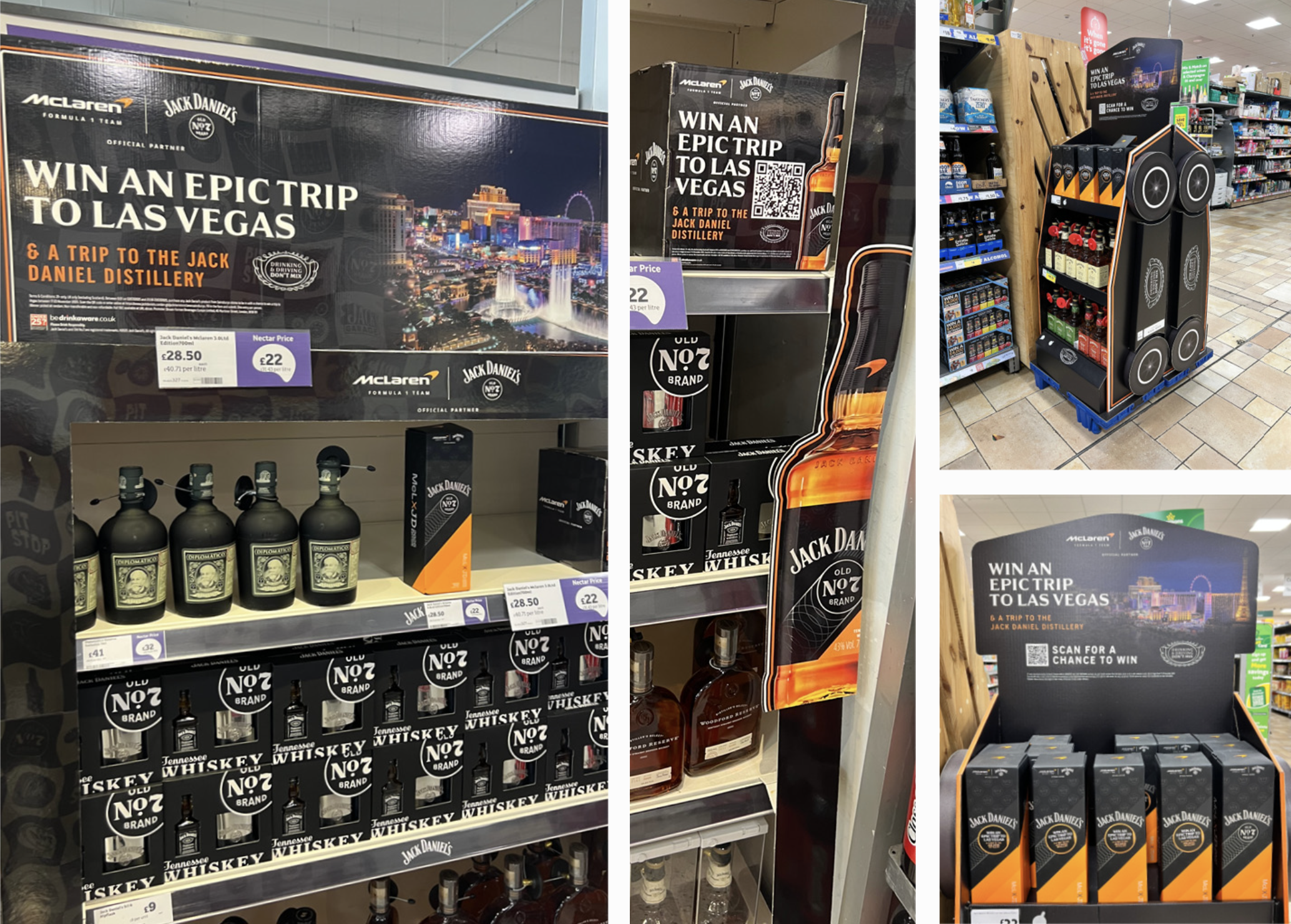 mclaren and jack daniels promotion in store - win an epic trip to the las vegas GP