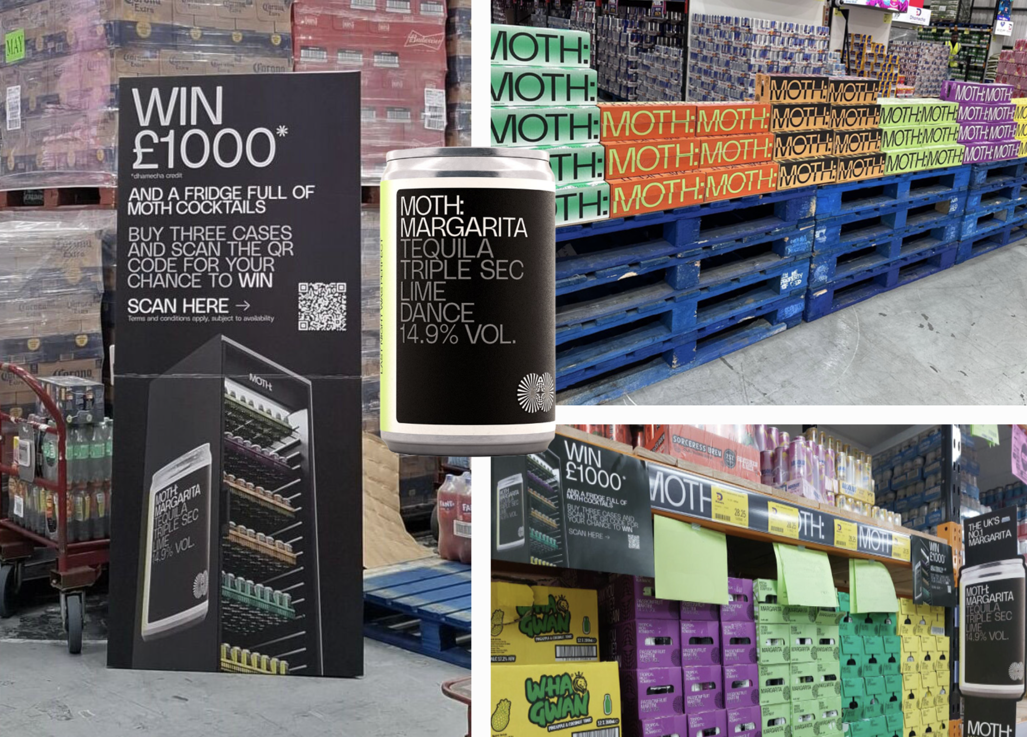 Moth drinks wholesale promotion - win £1000 and a fridge full of moth cocktails