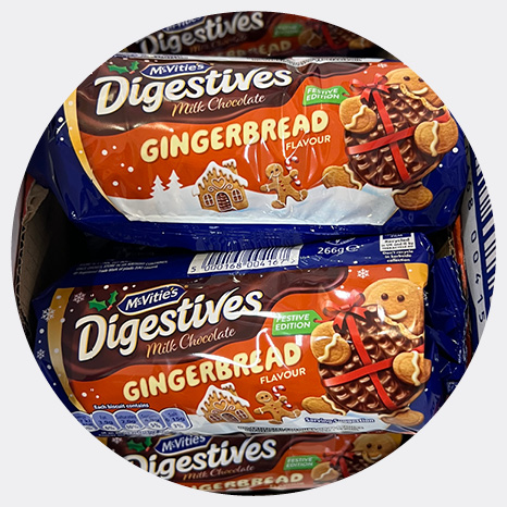 mcvities digestives gingerbreadh flavour in store