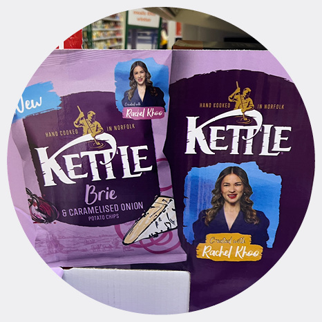 limited edition brie and truffle crisps in collaboration with chef rachel khoo