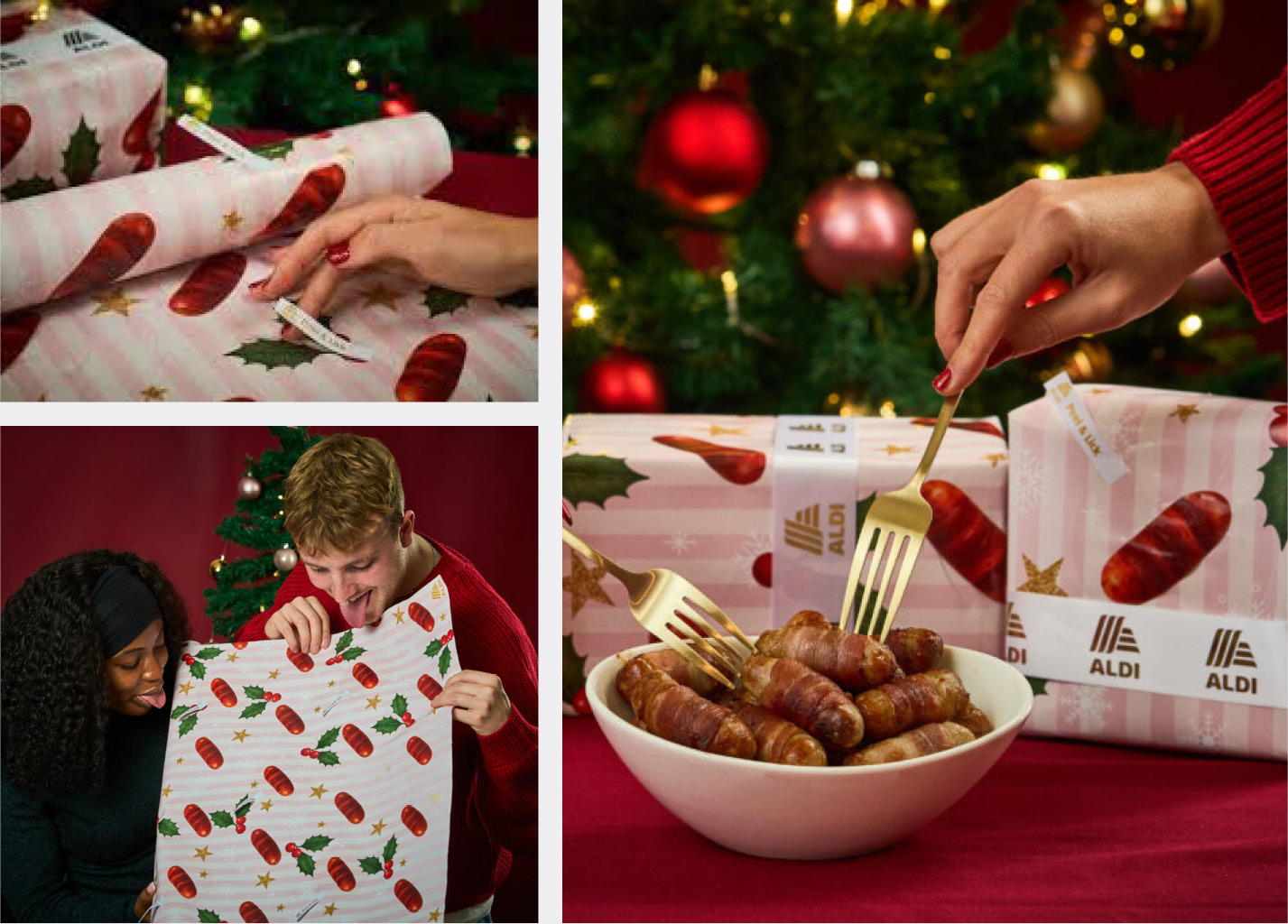 aldi lickable wrapping paper