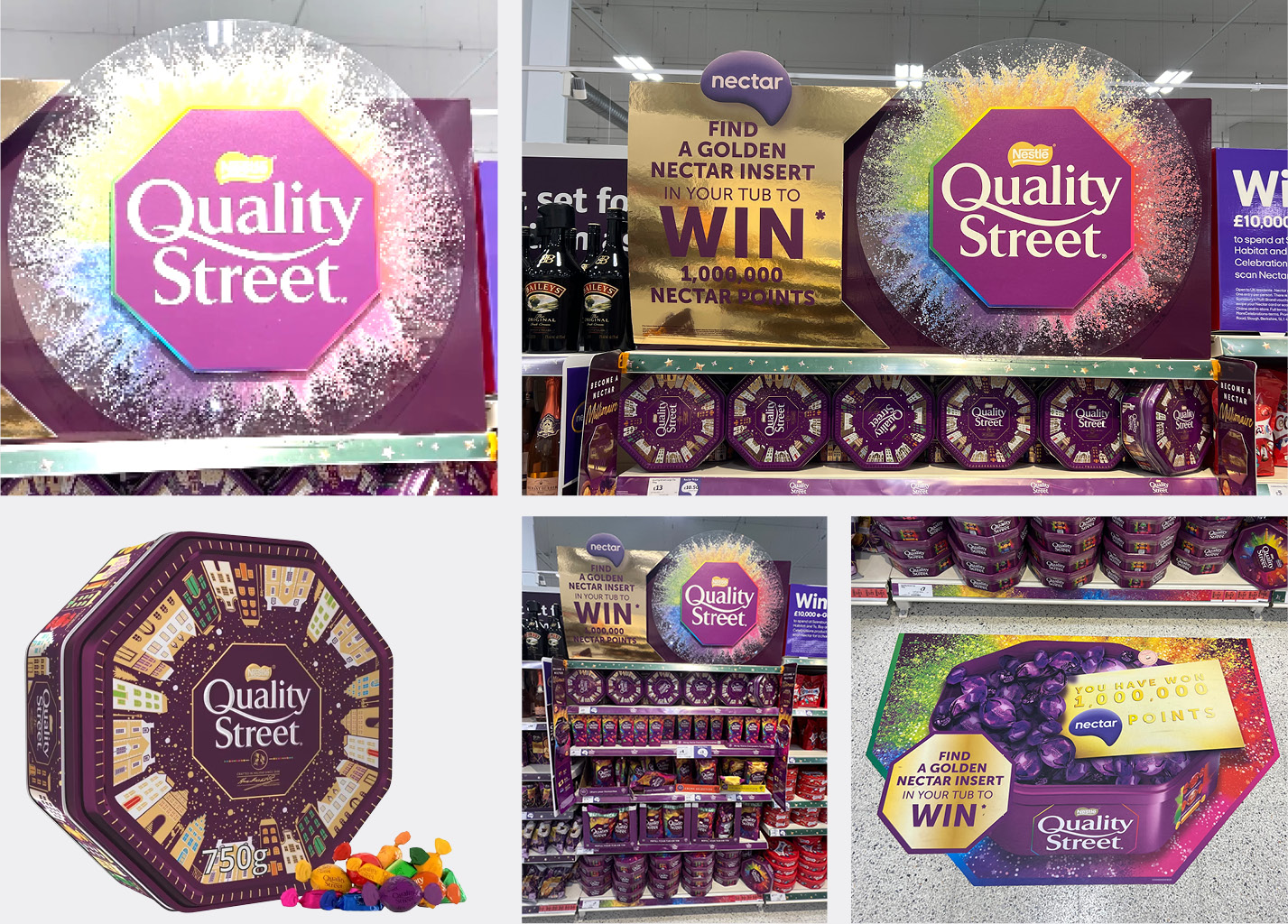 quality street win 1 million nectar points in tore point of sale