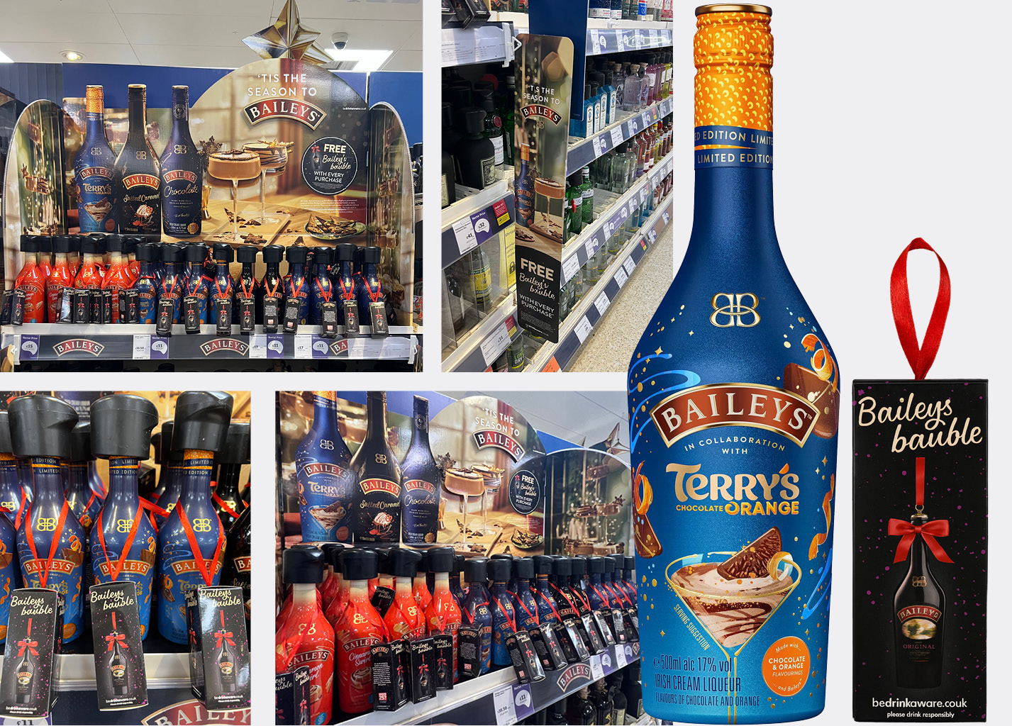 baileys terrys chocolate orange flavour in uk store with free bauble offer