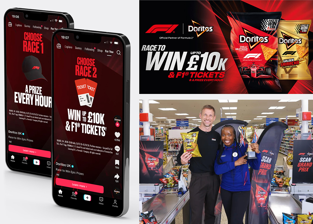 doritos f1 partnership and promotion in store with jenson button