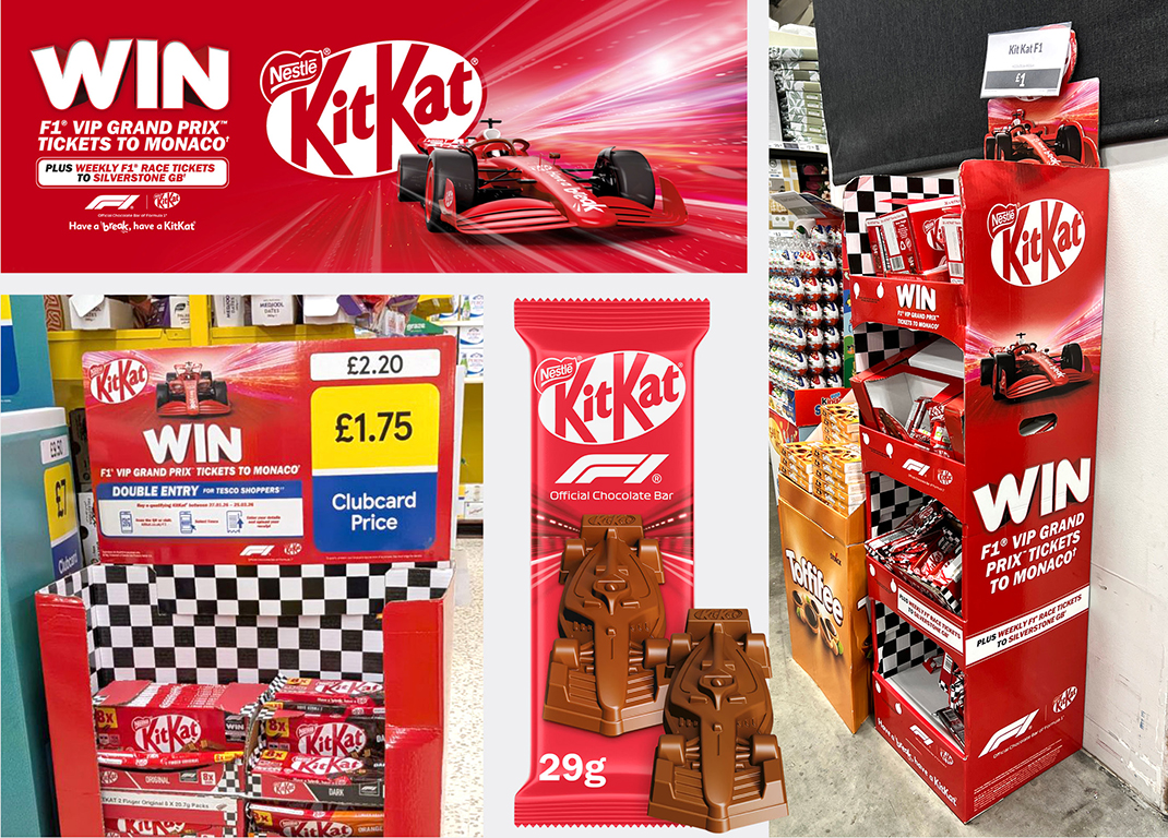 kitkat f1 promotion in store and online