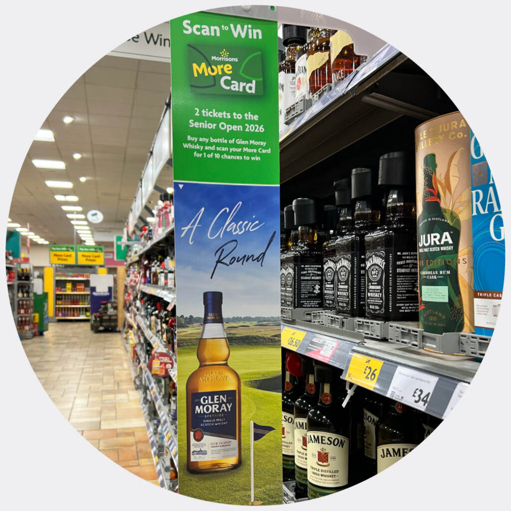 Morrisons glen moray win tickets to senior open aisle fin