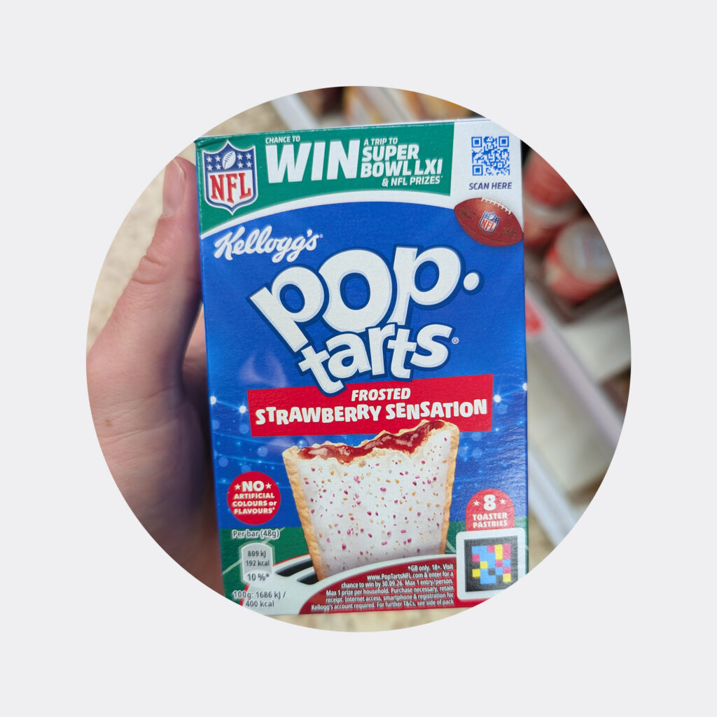 pop tarts on pack promo to win tickets to the superbowl
