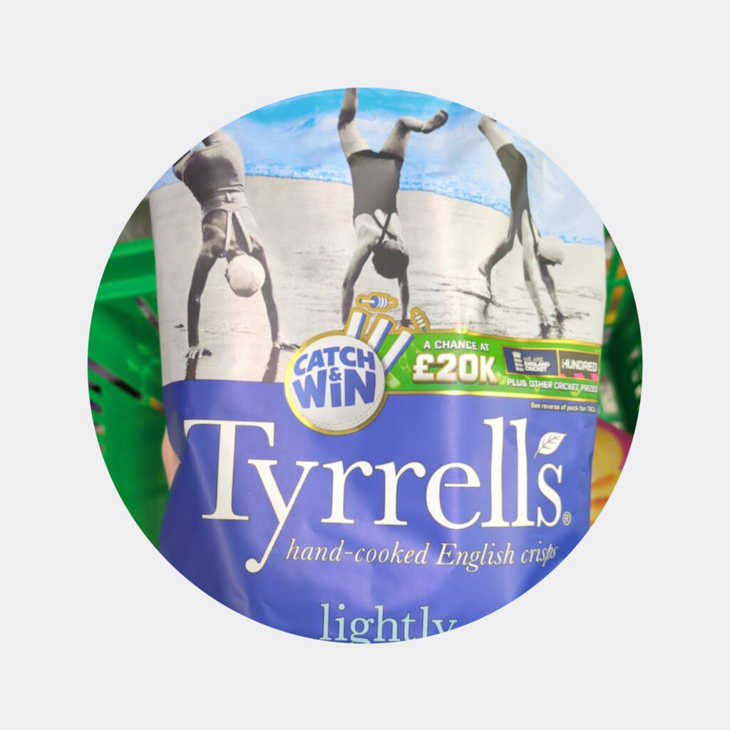 Tyrells 100 cricket partnership win £20k on pack promo