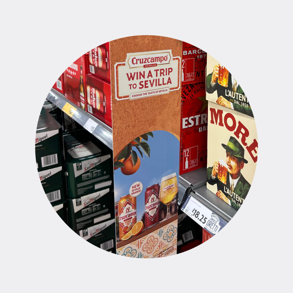 cruzcampo orange flavour promo in store win a trip to sevilla