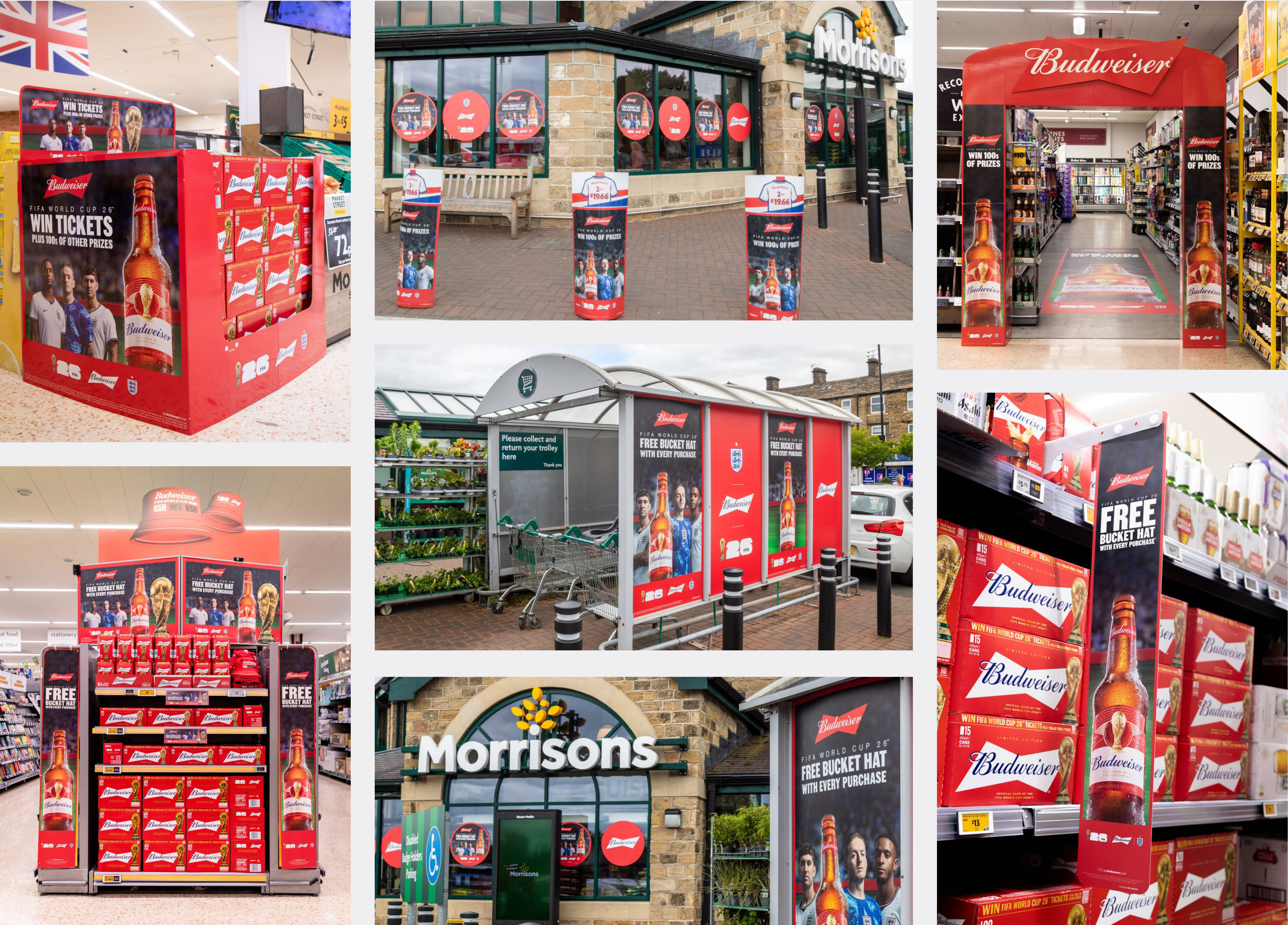 budweiser world cup store takeover point of sale displays