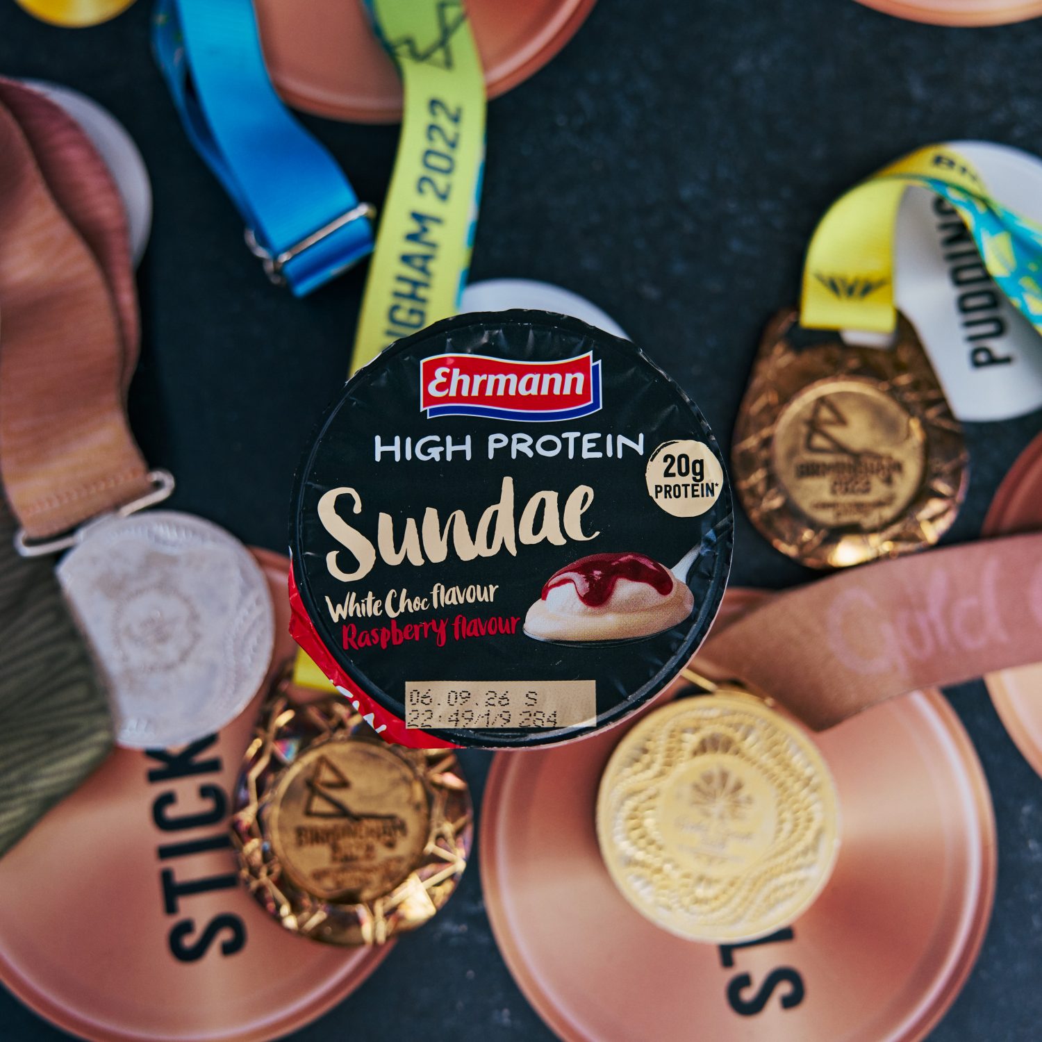 EHRMANN sundae dessert with medals