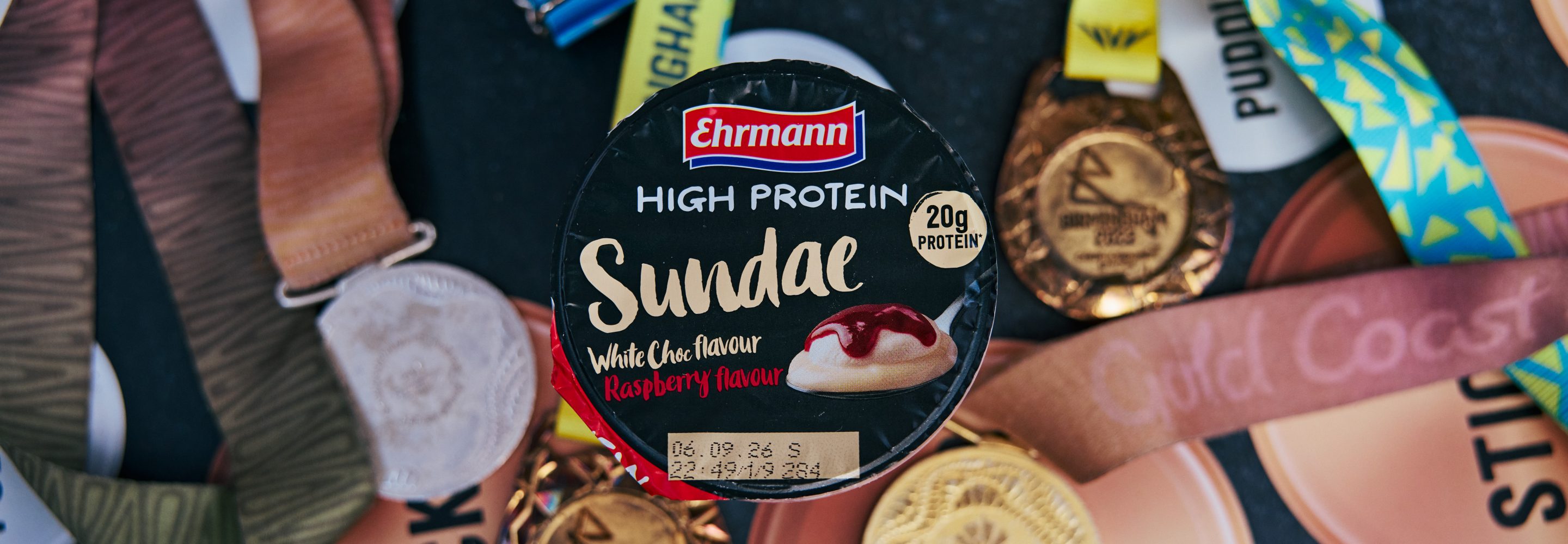 EHRMANN sundae dessert with medals